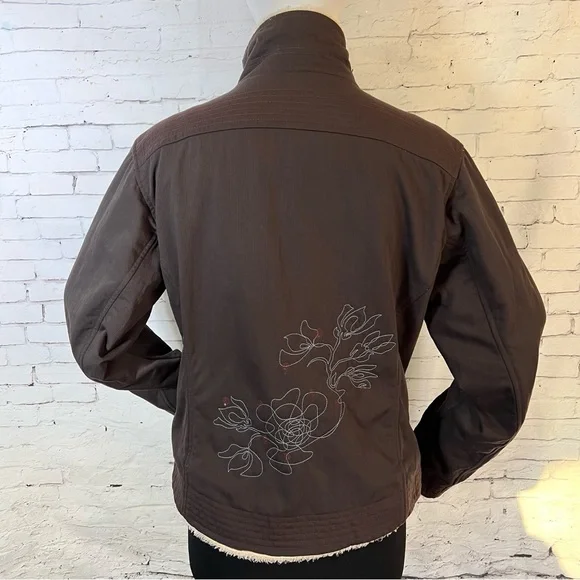 Mountain Hardwear Embroidered Floral Abstract Bomber Jacket Size Small - Picture 8 of 14
